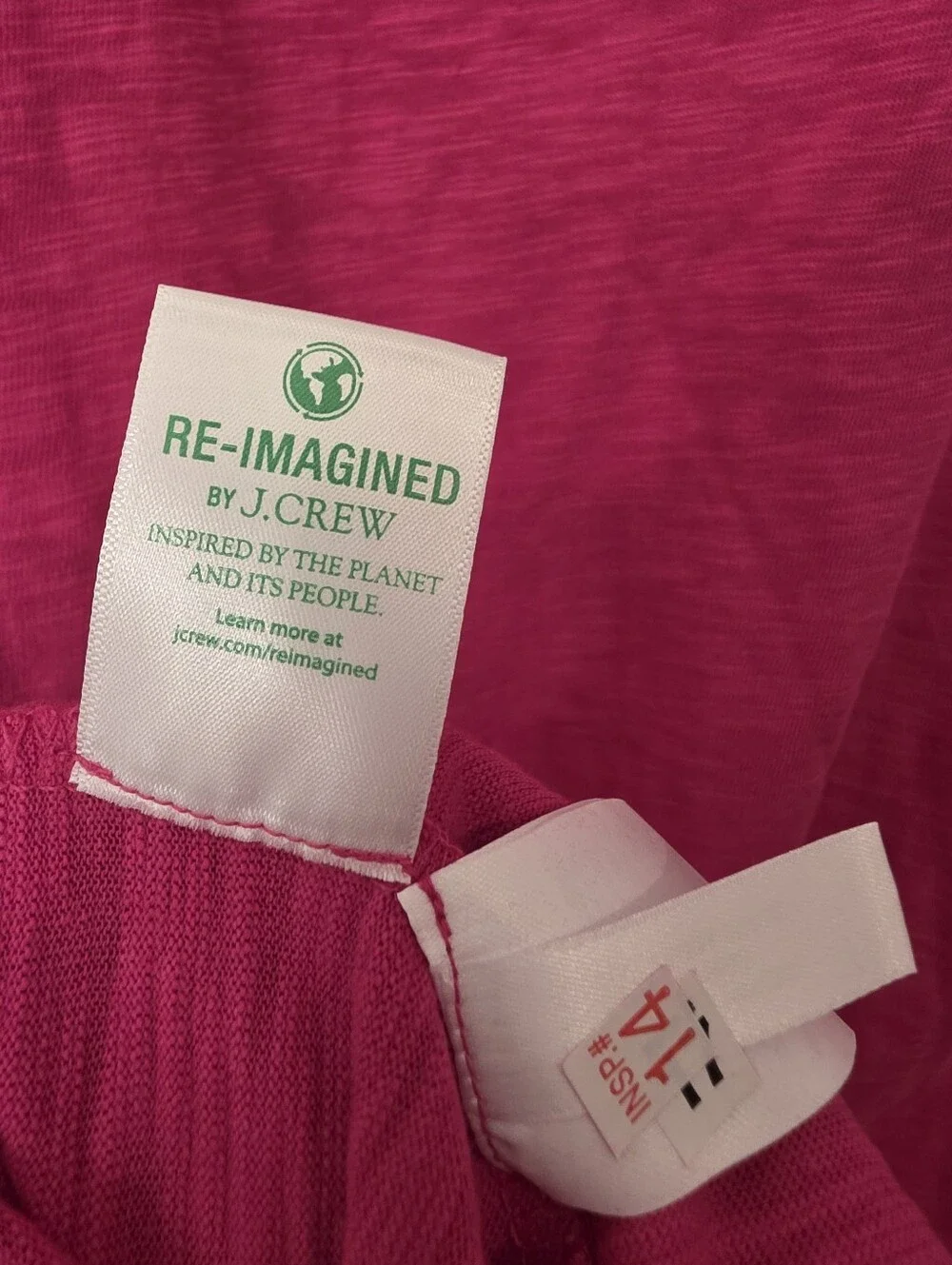 J Crew Pink Tie Waist T Shirt Dress 100% Cotton Size Medium